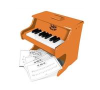 Piano Orange en Bois 18 Touches + partitions- Instrument de Musique - Enfant 3 Ans et Plus - Set Jouet + Carte Animal - nouveauté