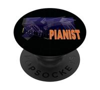 Piano pianiste - Marchandise Cadeau Musicale PopSockets PopGrip Adhésif