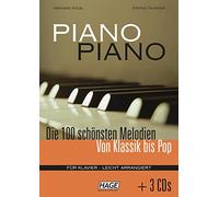 Piano Piano – Recueil de partitions – Les 100 plus belles mélodies du classique au pop – 3 CD
