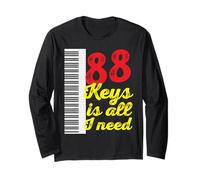 Piano Player Teacher Pianist Musicien 88 Touches Cadeau Manche Longue