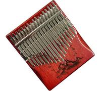 Piano Portable 34 Touches Kalimba Thumb, Enfants éclairés Mbira Instrument à Clavier pour Adultes Débutants Enfants, Mahogany Red Retro 1