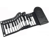 Piano Portable 49 Touches en Similicuir Et Silicone - Clavier épais Roulé à La Main, Idéal pour Les Débutants, avec Pavillon - Piano électronique Léger Et Pliable pour Jouer Facilement Partout