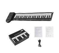 Piano portable 49 touches Instrument de musique pliable portable piano électronique clavier pour débutants multifonction rouleau à main instrument de clavier de piano portable