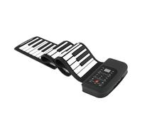 Piano portable à 88 touches enroulable avec pédale de maintien de haut-parleur, clavier électrique pliable épais de 9 mm, rechargeable pour débutants, apprentissage en voyage