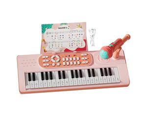 Piano pour - Piano jouet avec 2 modes de lecture | Outils rechargeables à 37 touches avec microphone, pour filles et garçons, cadeau de Noël et anniversaire
