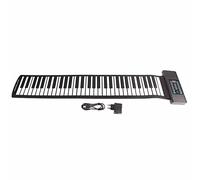 Piano Roll Up Gearwell, Clavier Pliant des Touches 61 Touches, Piano de Rouleau à Main Portable avec Fonction MIDI et Affichage numérique LED