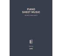 Piano sheet music Notebook - Minimalist Blank Piano Sheet Music - Grey Cover: 80 EMPTY PIANO SHEETS