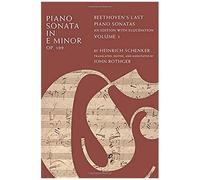 Piano Sonata In E Minor, Op.109 Vol 1 C