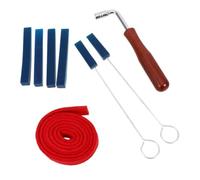 Piano Tuning Kit Kit d'outils de réglage Piano, levier marteau en métal, bloc sonore, bouchons caoutchouc, outil for régler la tonalité, 8 pièces