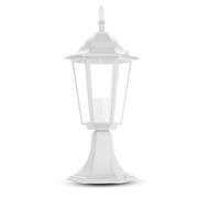 V-TAC Lampe de jardin sur pied 30 cm E27 blanc mat fixation au sol IP44