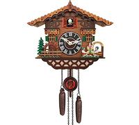 PIAOPIAO Coucou Horloge, Suisse Chalet, Mecanisme à Quartz, avec Bruit de Coucou, Salon Cuisine Restaurant Café Hôtel Bureau Décoration 45 cm x 30 cm x 10 cm
