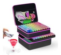Piashow Diamond Painting Mallette de 240 pièces, boîte de rangement pour peinture diamant 5D, accessoires de peinture diamant