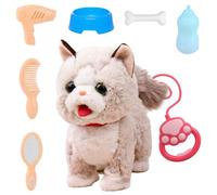 Piashow Jouet pour chien qui marche pour enfants, robot chien qui marche, langue, chante, apprend à parler et à aboyer - Cadeau interactif pour animaux de compagnie électroniques (chat ragdoll chat)