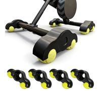 Piashow Lot de 4 patins pour entraînement de vélo Wahoo Kickr Core avec 8 balles de tennis, plateau à bascule portable, adaptateur pour vélo d'intérieur