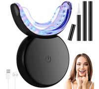 Piashow Teeth Whitening Kit de blanchiment des dents avec 3 gels de blanchiment des dents pour blanchiment des dents et blanchiment des dents, kit de blanchiment des dents à LED, kit de blanchiment