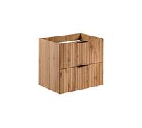 PIASKI ADEL Oak Meuble de lavabo avec plan de travail encastré suspendu 60 cm