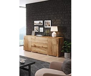 PIASKI Commode 150 cm Paris, meuble avec tiroirs, commode de salon, meuble auxiliaire de salon, meubles de salon modernes (Wotan/Wotan)