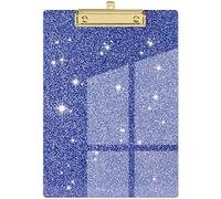 Piasoenc Porte-blocs en acrylique, Porte-blocs à paillettes, Porte-blocs format lettre standard, Format A4 12.5" x 9", Porte-blocs à confettis pour femmes, Gold Fournitures de bureau et accessoires