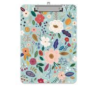 Piasoenc Porte-blocs en plastique, Porte-blocs décoratifs, Porte-blocs en plastique avec clip en métal, format A4 standard, format lettre, Planche à pince de bureau pour étudiants, bureau