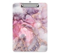 Piasoenc Porte-blocs en plastique, Porte-blocs décoratifs, Porte-blocs en plastique avec clip en métal, format A4 standard, format lettre, Planche à pince de bureau pour étudiants, bureau