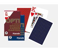 Piatnik - 1400 - Cartes à Jouer - Opti - Bridge 2 Index - 55 Pièces