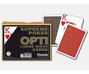 Piatnik - 2419 - Cartes à Jouer - Opti Poker Jeu Double - 2 x 55 Pièces