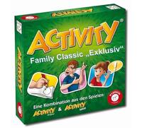 Piatnik 606076 Activity - Family Classic Exclusiv - Le Classique du Jeu en Combinaison Entre Activity Junior et Activity Original - Pantomime, Dessin, Explication, Jeu de fête