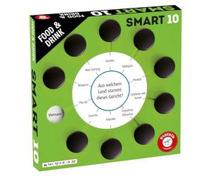 Piatnik 7192-Smart 100 Nouvelles Questions | 1000 possibilités de réponse | Jouable avec Le Jeu Original Family Edition, Smart 10 Extension Food & Drink