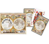 Piatnik Gibsons Games Ensemble Cartes - Carte du Monde, Double Deck