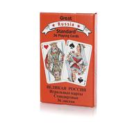 Piatnik Great Russia Standard - Lot de 36 cartes à jouer au design russe illustré Bube Dame Roi - Ass marqués « T », idéales pour Durak, Skat, Jass et bien plus encore.