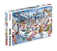 Piatnik Puzzle Comique 1000 Pièces Ski De Noël-Illustré par François Ruyer-Fabriqué en Autriche-5351, 5351, Multicolore, Grand