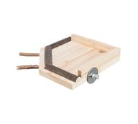 Piattaforma con posatoio, in legno, 19x19cm per uccelli Trixie