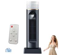 Piazcew Climatiseur Mobile Sans évacuation, Piazcew Climatiseur Mobile Sans Tuyau Portable, Rafraichisseur D'air Silencieux Avec 3 Vitesses De Ventilation Et Mode Tempête Pour Maison, Bureau (Black)