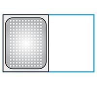 Piazza 221106 Bassine perforée GF 1/2 en acier inoxydable, 32,5 cm de longueur, 26,5 cm de largeur, 6,5 cm de hauteur