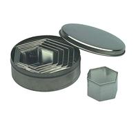 Piazza 285534 Lot de 6 emporte-pièces hexagonaux lisses en fer blanc