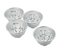Piazza 2930094 Lot de 3 moules à pudding en aluminium Diamètre 9,5 cm Hauteur 7 cm