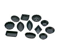 Piazza 295800 Lot de 36 petits moules à pâtisserie antiadhésif Hauteur 2 cm