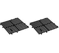 Piazza 503410 DRI-Dek Tapis en verre à emboîter Noir 33 cm Longueur 33 cm Largeur (Lot de 2)