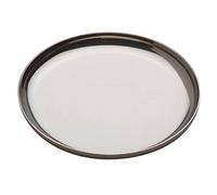 PIAZZA Boîte de 4 dessous de verre en acier inoxydable Ø 10 cm