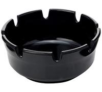 PIAZZA Cendrier - Rond Plastique - Noir, 10Cm