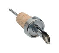 Piazza Lot de 4 bouchons verseurs en acier inoxydable avec liège Marron