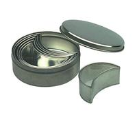 PIAZZA Lot de 6 emporte-pièces - demi-lune - en étain