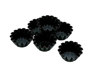 Piazza Lot de 6 moules à brioche cannelés en aluminium anti-adhésif