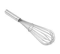 PIAZZA - Fouet à Main de Cuisine Professionnelle en Acier Inoxydable, 8 Fils, 35 cm, Batteur Manuel Robuste avec Anneau pour mélanger Facilement sans grumeaux - Ustensiles de Cuisine en Acier