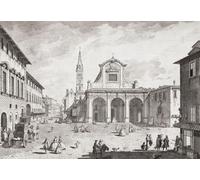 Piazza San Pier Maggiore et l'église de San Pier Maggiore Florence Toscane Italie. Après un travail du XVIIIe siècle par Pietro Monaco. L'église a été démantelée à la fin du XVIIIe siècle. Il ne reste