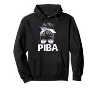 Piba Argentina Girl Chignon Cheveux désordonnés Femme Argentine Sweat à Capuche