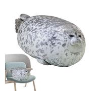 Pibumuse Coussin Sceau Chubby Seal Pillow Plush, Coussin en Peluche de Phoque rempli de Phoque, Cadeau pour et Filles