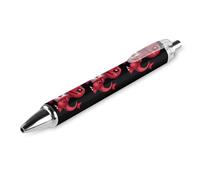 PIC 1 Stylo à bille rétractable à encre noire pour le travail et les affaires Motif dinosaure rouge drapeau du Canada