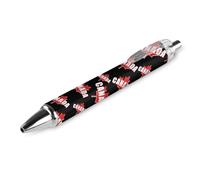 PIC 1 Stylo à bille rétractable avec drapeau canadien du Canada Encre bleue Pointe fine 0,5 mm Fournitures de bureau