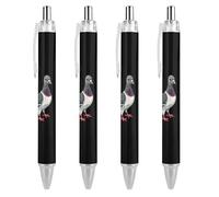 PIC 3 Lot de 4 stylos à bille rétractables Pigeon pour bureau, fournitures scolaires